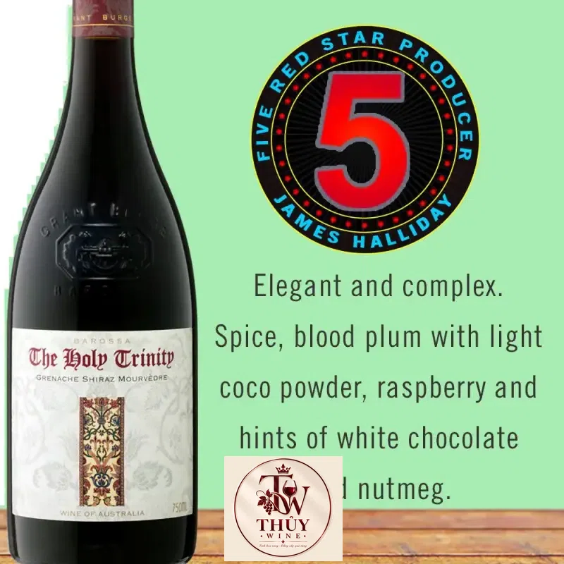 Mua ruou vang the holy trinity grant burge grenache shiraz mourvedre giá rẻ tại Sài Gòn