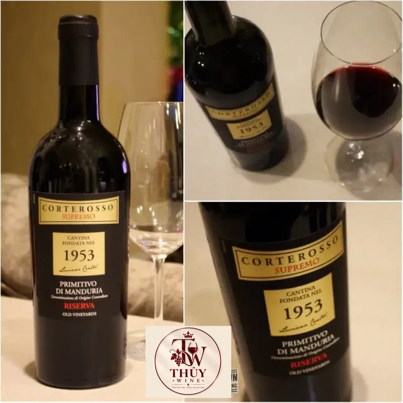 Mua ruou vang corterosso supremo primitivo di manduria riserva giá rẻ tại Sài Gòn