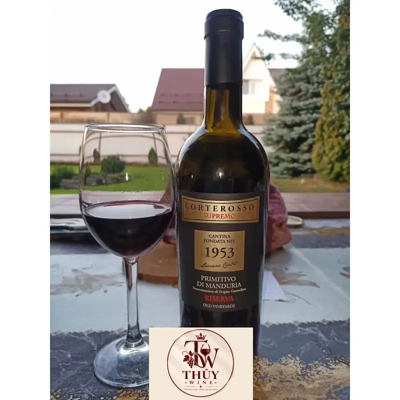 Mua ruou vang corterosso supremo primitivo di manduria riserva giá rẻ tại Sài Gòn