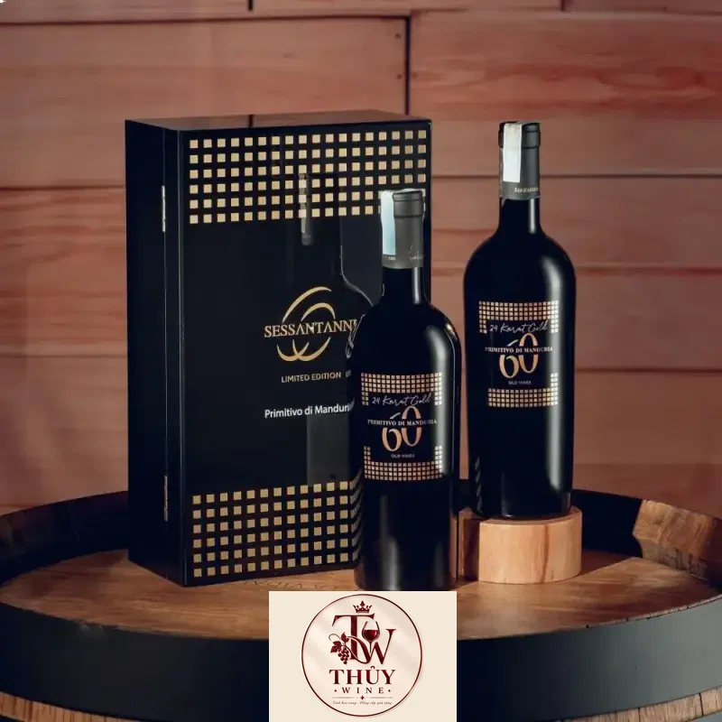 Rượu vang 60 Sessantanni Limited Edition 24 Karat Gold