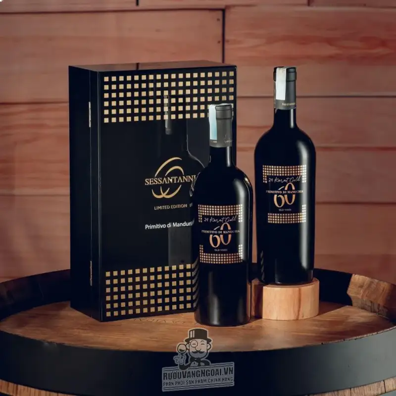 Rượu vang 60 Sessantanni Limited Edition 24 Karat Gold