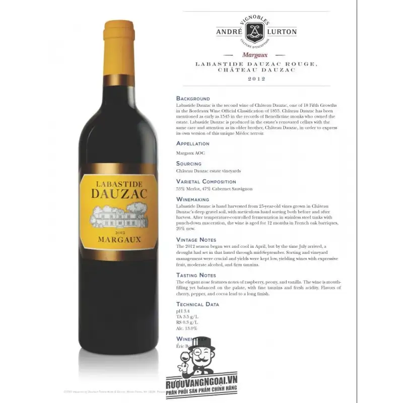 Vang Pháp LABASTIDE DAUZAC MARGAUX