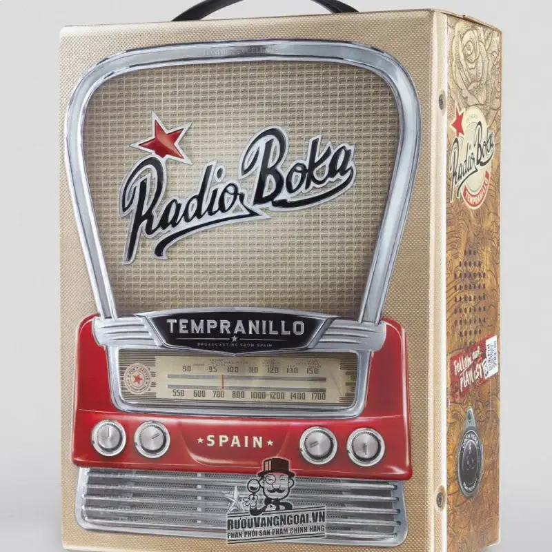 Rượu vang bịch Radio Boka Tempranillo 3L