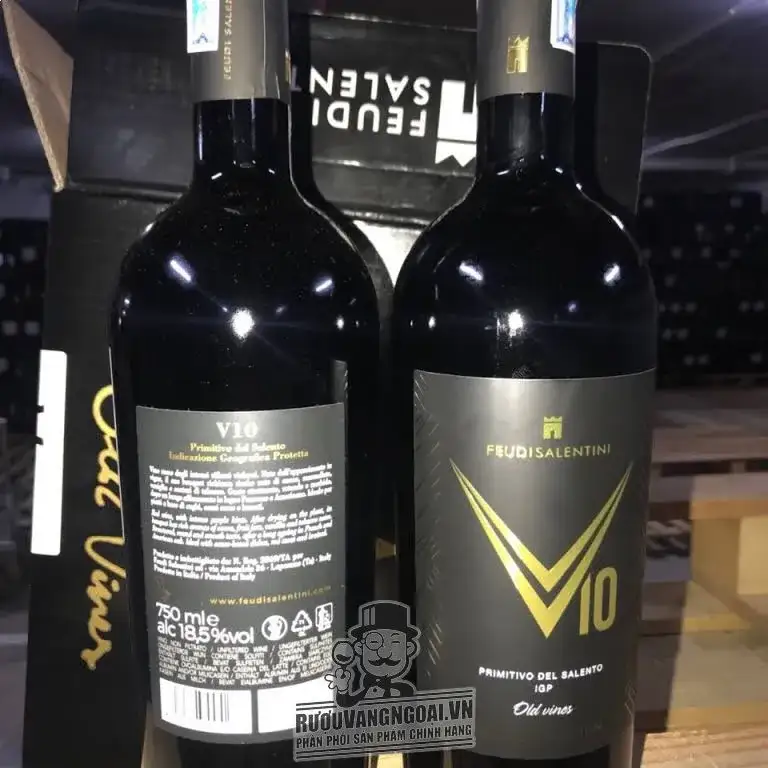 Vang Ý V10 PRIMITIVO DEL SALENTO 18,5 ĐỘ