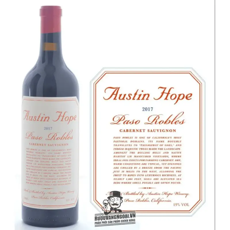 ruou vang austin hope paso robles cabernet sauvignon do giá bao nhiêu