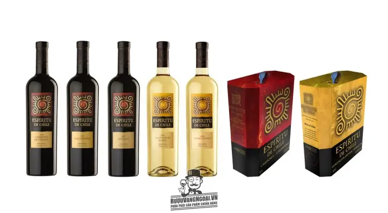 Vang bịch Chile mặt trời ESPIRITU DE CHILE 3 lít