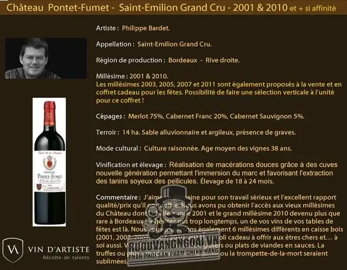 Vang Pháp Chateau PONTET FUMET Saint Emilion Grand Cru