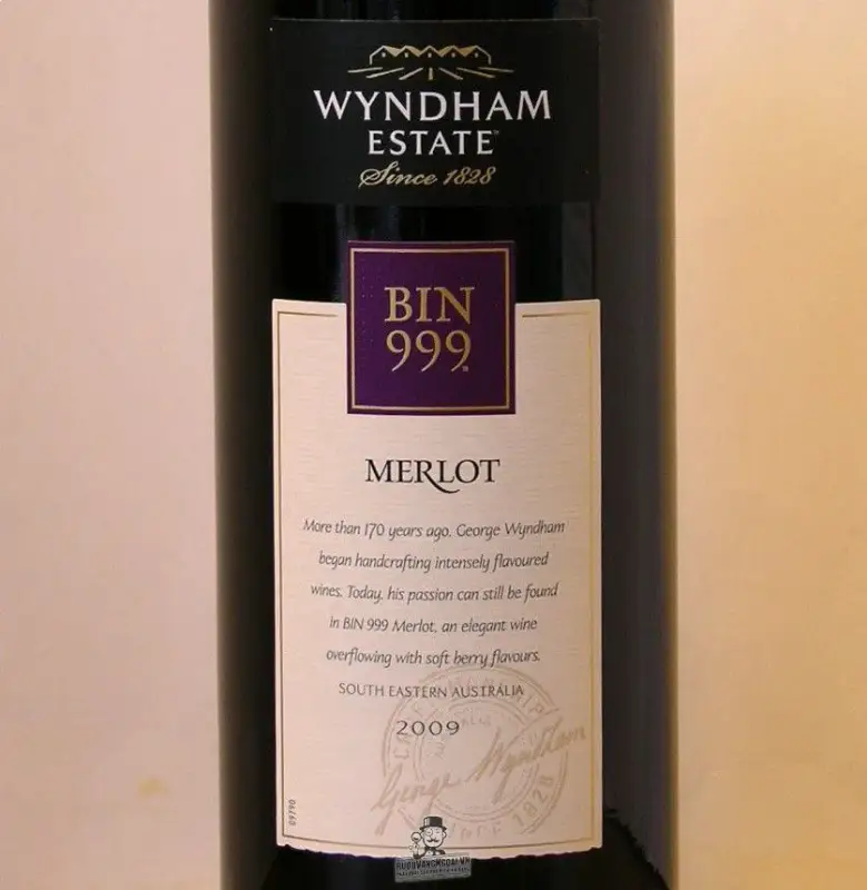 Rượu vang Wyndham Estate Bin 999 Merlot