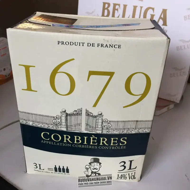 Vang bịch Pháp 1679 Corbieres 3L uống ngon