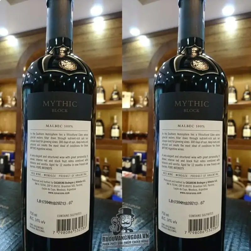 Rượu Vang Argentina Mythic Block Malbec