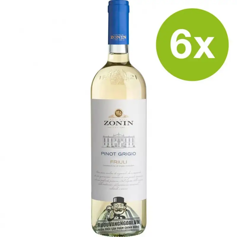 Vang Ý Zonin Classici Pinot Grigio Friuli Aquileia