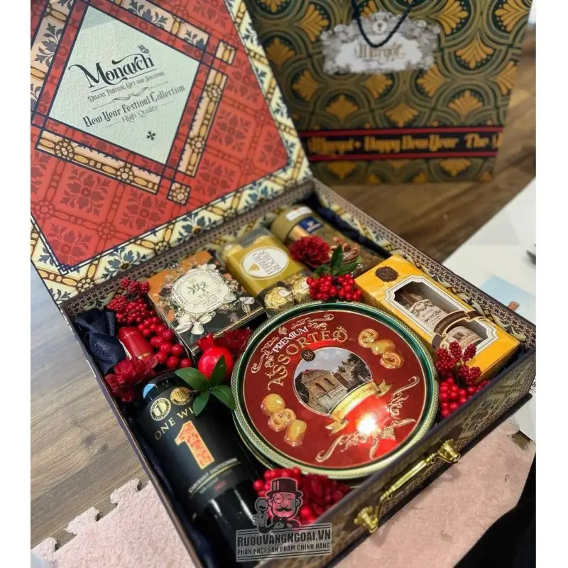 Địa chỉ bán Hộp Quà Tết Rượu Vang One Wine Sang Trọng giá rẻ
