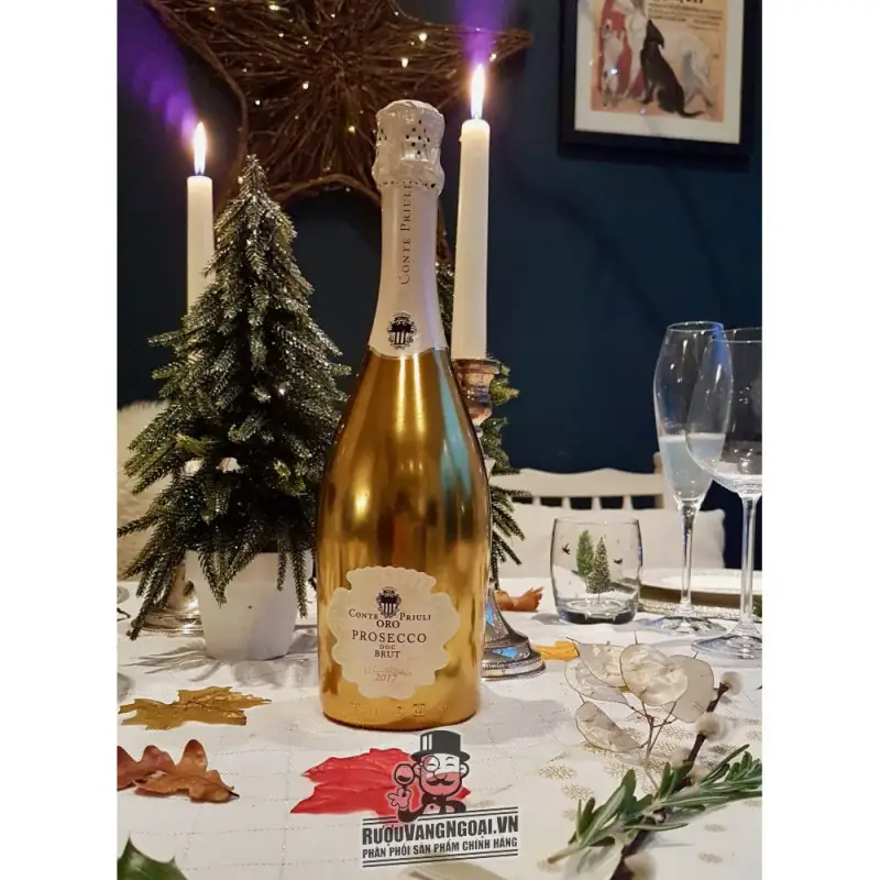 Mua vang no oro prosecco conte priuli brut cao cap giá rẻ tại Sài Gòn
