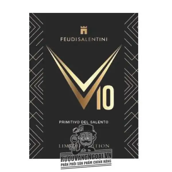 Vang Ý V10 PRIMITIVO DEL SALENTO 18,5 ĐỘ