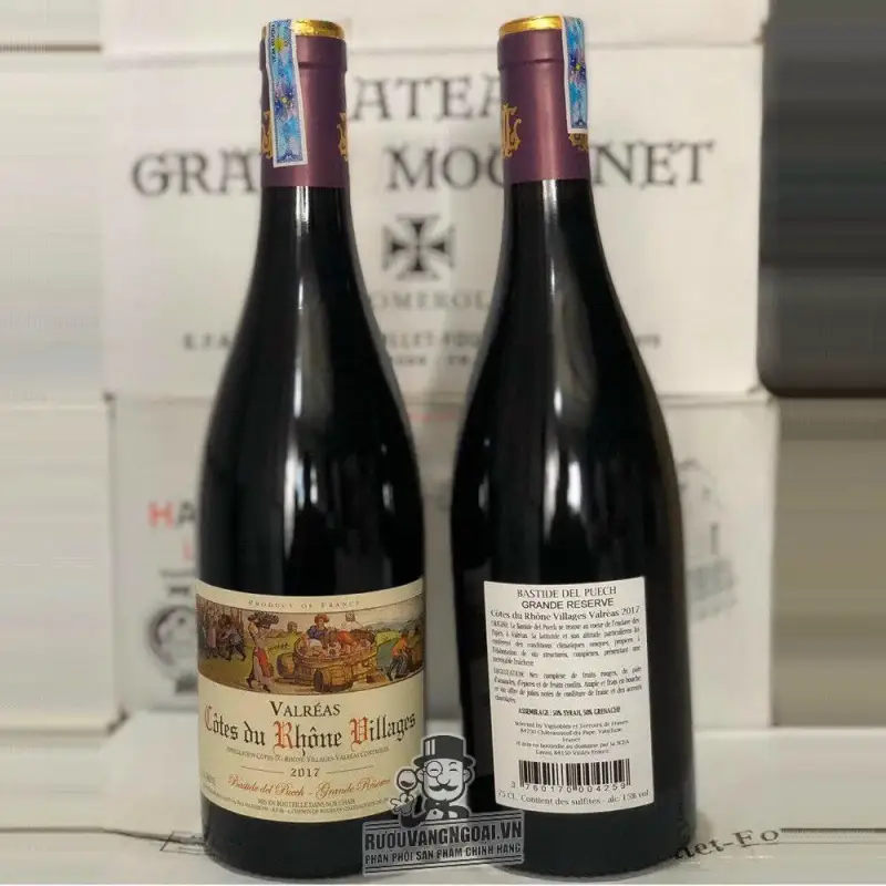 Vang Pháp Valréas Côtes Du Rhône Village uống ngon