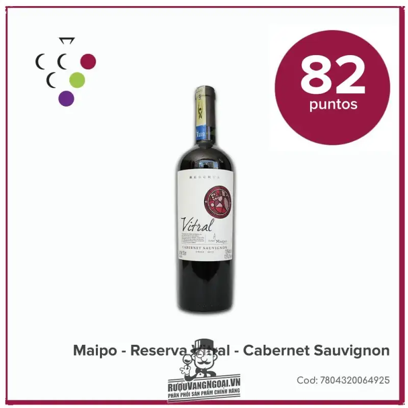 vang chile vina maipo vitral cabernet sauvignon reserva giá bao nhiêu