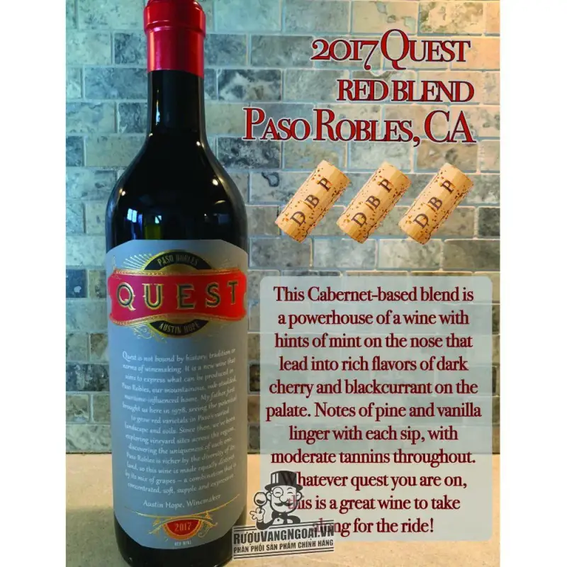 ruou vang quest blend paso robles california mua ở đâu giá rẻ nhất