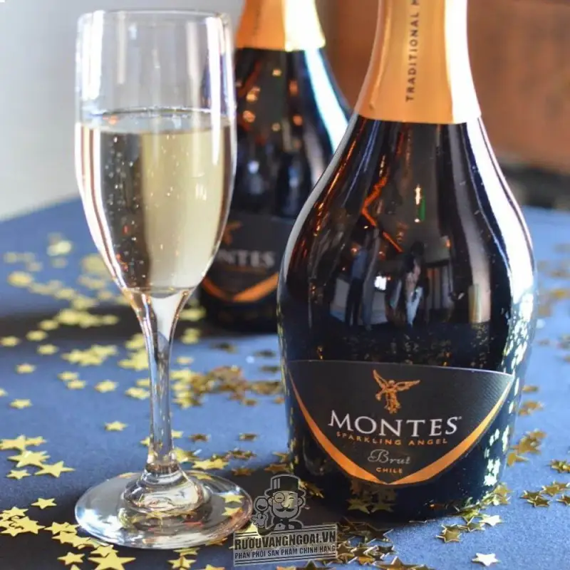 Rượu Vang nổ Montes Sparkling Angel Brut cao cấp