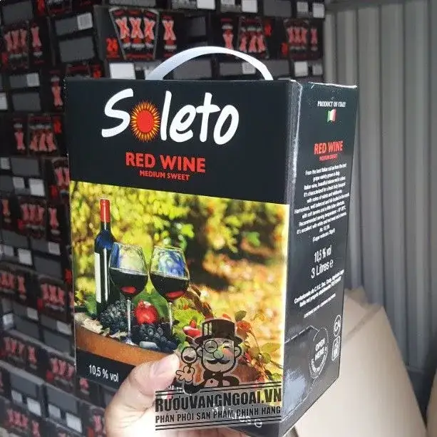 Vang Ý Ngọt SOLETO RED WINE 3L