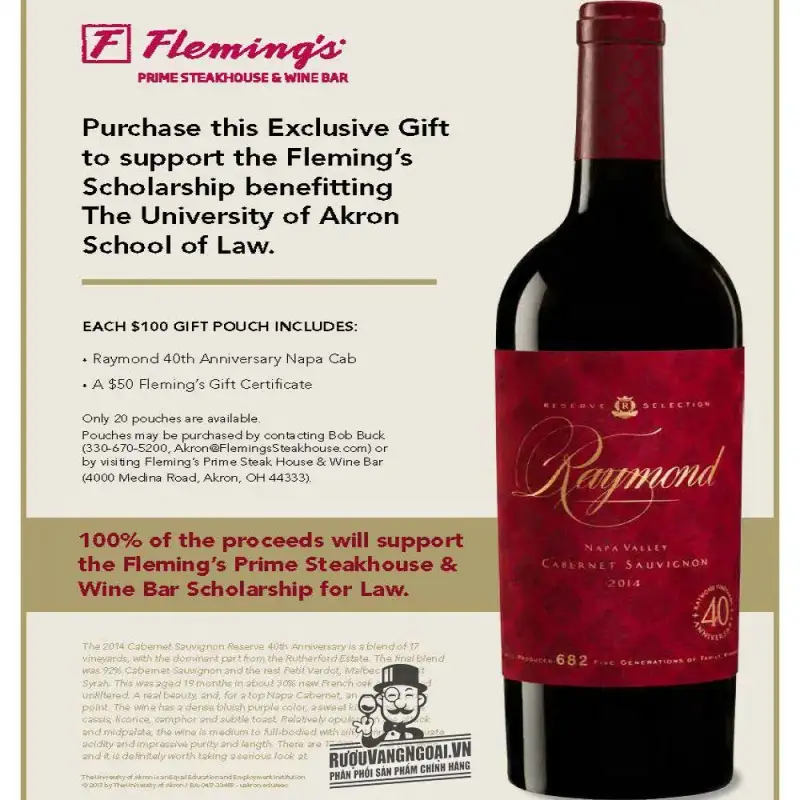 Mua ruou vang raymond reserve selection th anniversary giá rẻ tại Hà Nội